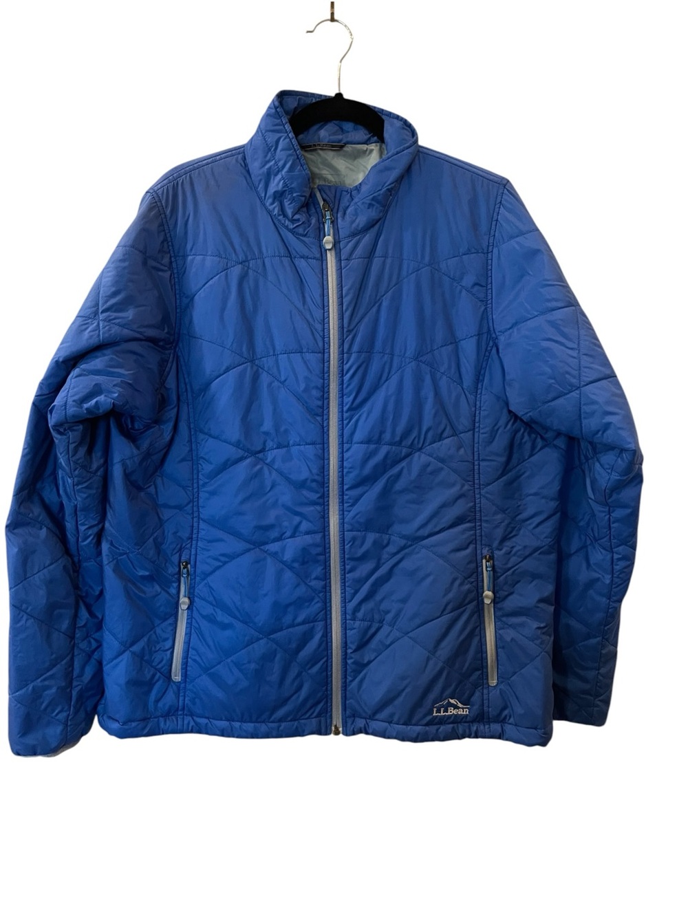 LL Bean Women’s Puffer Jacket PrimaLoft Packaway Blue Hiking Shell Size: XL